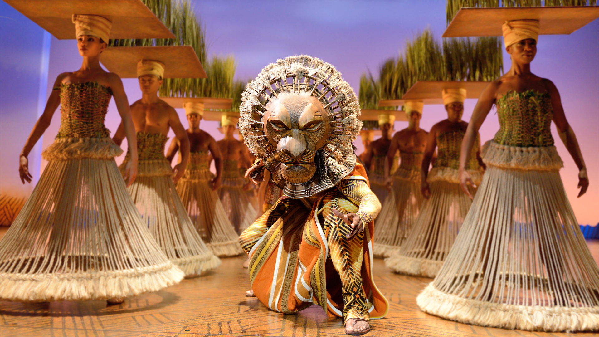 Take a trip to the theatre and the see the award-winning Lion King, a favourite with families in London. copyright: Deen Van Meer. Image courtesy of Disney The Lion King. The character King Mufasa in a lion costume takes centre stage in The Lion King.